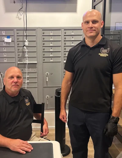 saul security guards in lobby